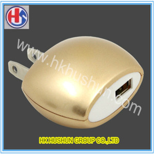 Top Quanlity Gold Yellow Power Supply Plug with Copper (HS-CP-006)